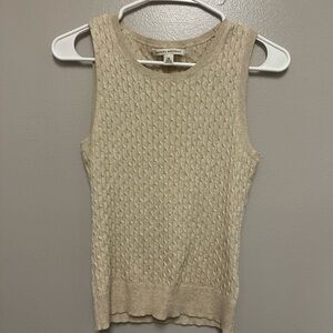 Banana Republic Women's Tan Cable Knit Tank Top